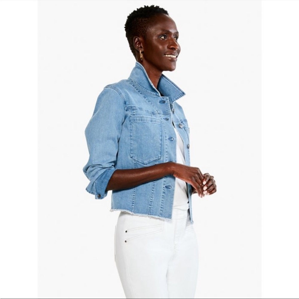 NWT NIC+ ZOE Super Stretch Denim Jacket Petite Medium - 91% Cotton